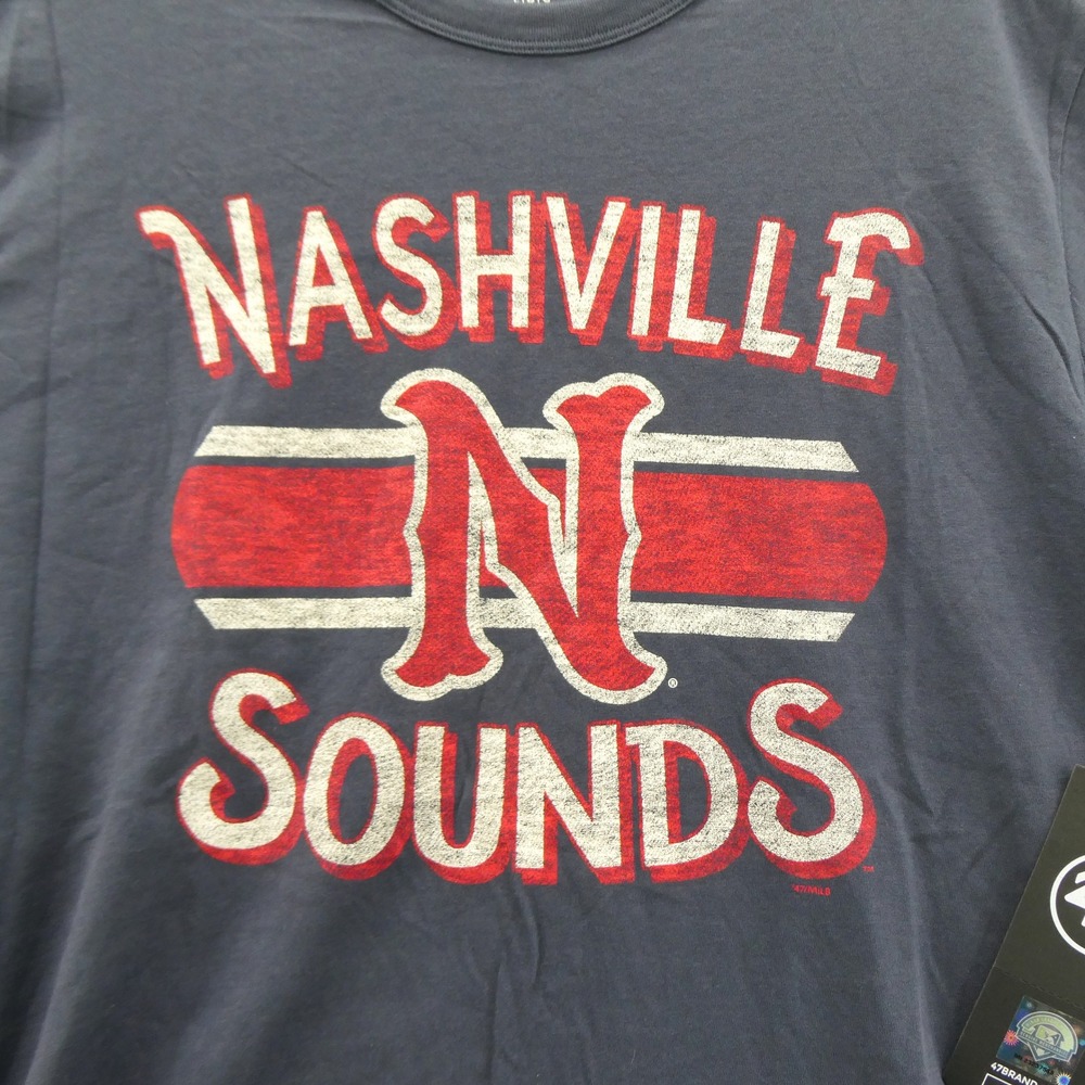'47 Brand Shirt Mens Large Nashville Sounds Navy Blue Cotton MiLB Baseball New - Picture 4 of 10
